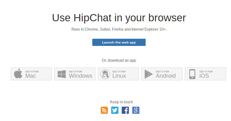 HipChat web app